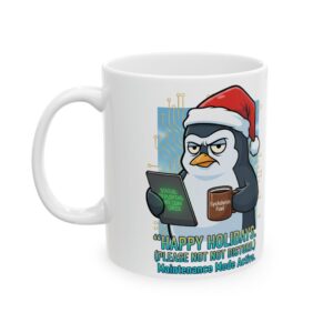 Funny SysAdmin Christmas Mug – Linux Penguin Holiday Gift for IT Admins | 11oz & 15oz